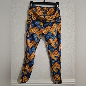Colorful Scale Pattern Leggings